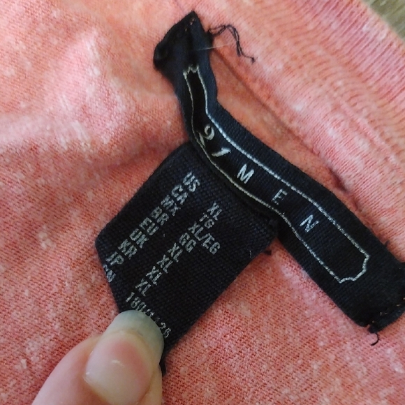 Colorblock Coral Pink and Gray T-Shirt - Picture 4 of 10